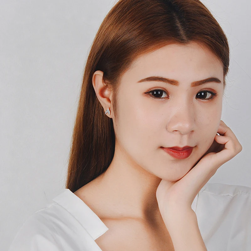 MEETSOFT посеребренные предотвращающие аллергию серьги гвоздики для женщин дизайн