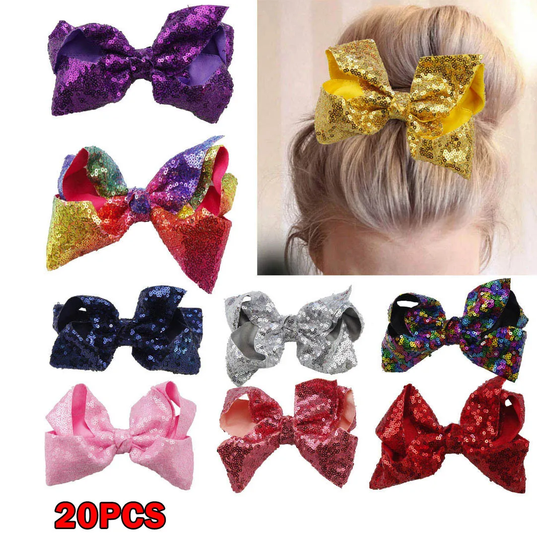 2019 хит продаж заколки для волос с блестками и бантом девочек заколка головной
