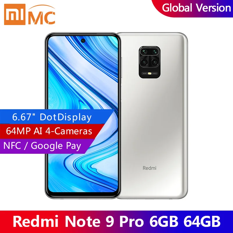 Глобальная версия Redmi Note 9 Pro 6 67 &quotэкран 5020 мАч смартфон NFC Snapdragon 720G Восьмиядерный