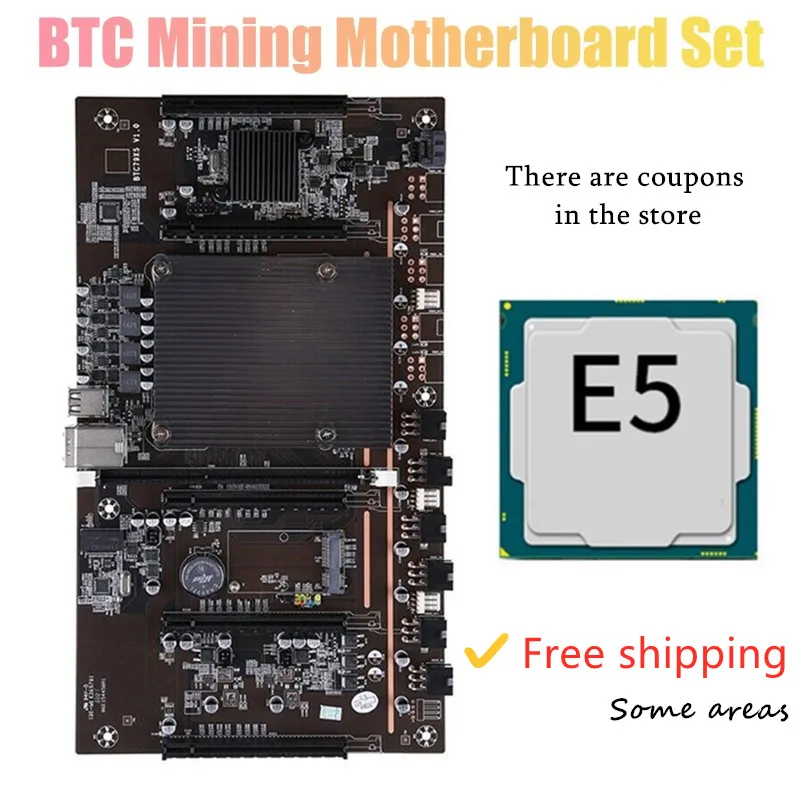 Материнская плата для майнинга BTC X79 H61 5x PCI-E 8X LGA 2011 DDR3 с поддержкой 3060 3080