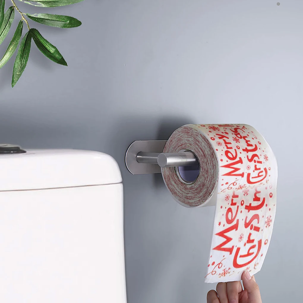 

1pc Home Tool Santa Claus Bath Toilet Roll Paper Christmas Supplies Xmas Decor Tissue Cute Christmas Print High Quality Navidad