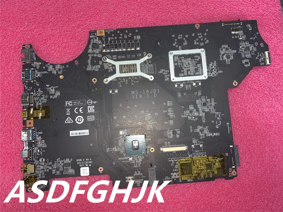 

MS-16JD1 REV 1.0 FOR MSI GL62 GL72 GL72VR GL62VR LAPTOP MOTHERBOARD WITH I5-7300HQ AND N17S-G1-A1 TESED OK
