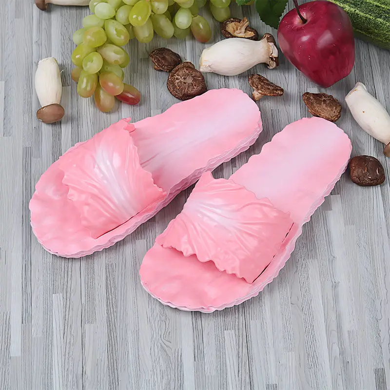 Забавные тапочки для душа креативная женская обувь с капустой пляжные девочек