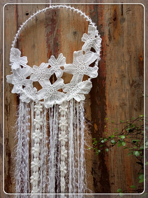 

One piece handmade white Dream catcher wall decoration home wedding decortion 30*100cm