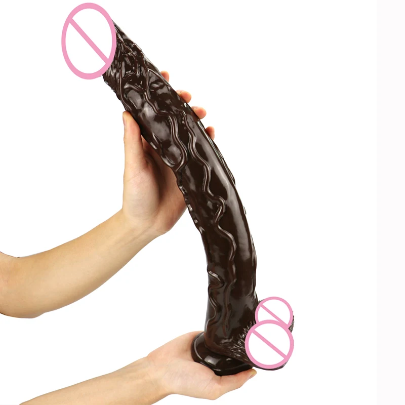 Супер длинный фаллоимитатор 16 5 дюймов на присоске мягкий огромный член
