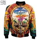 Куртка-бомбер мужская с длинным рукавом, теплая Повседневная Уличная одежда в стиле ретро, с забавным принтом черепа и глаз, уличная одежда в стиле унисекс, Харадзюку