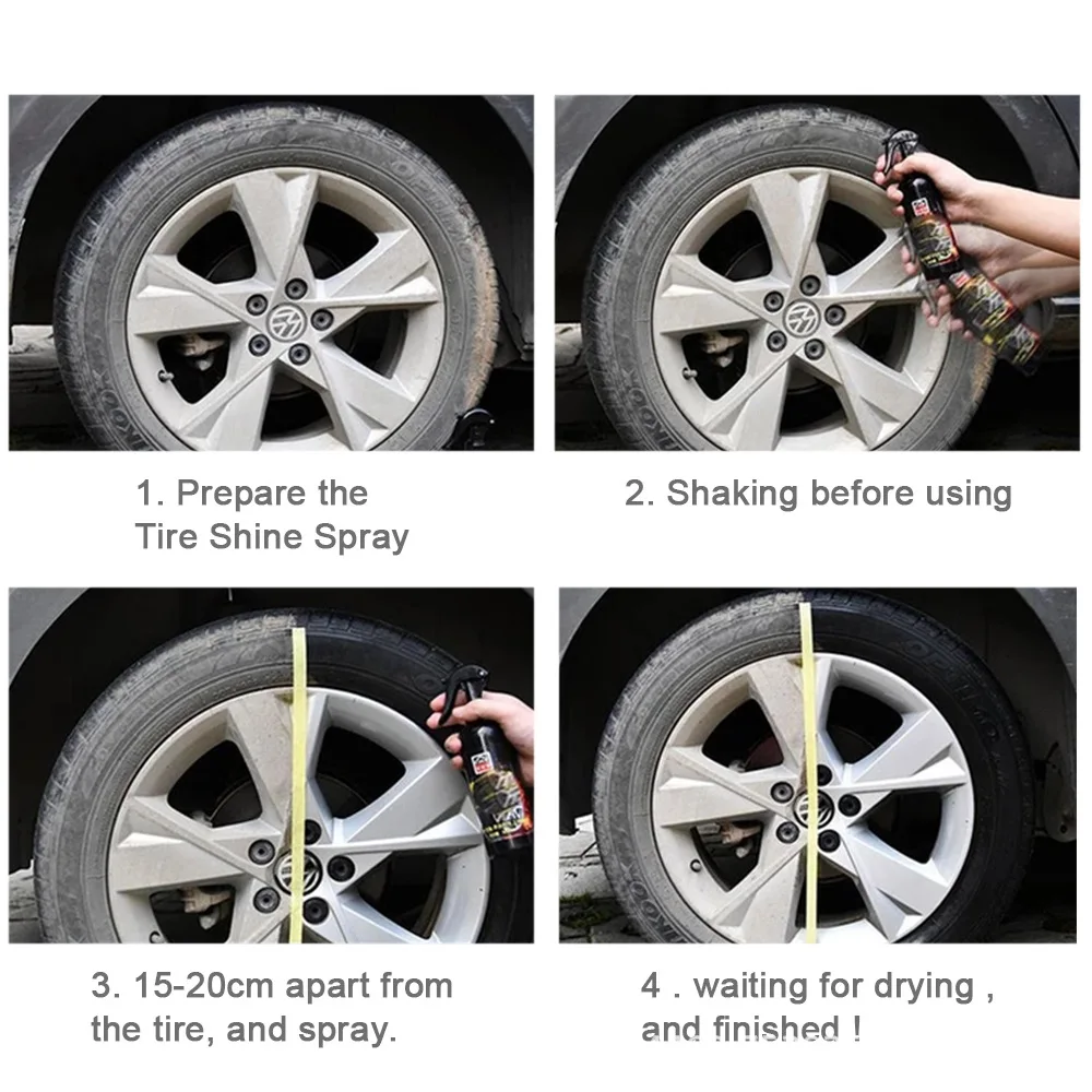 

Gloss Care Brightening Tire Agent De-oiling To Remove Rust Damage Maintenance Tire Brightener Car Cleaning Car Acessories