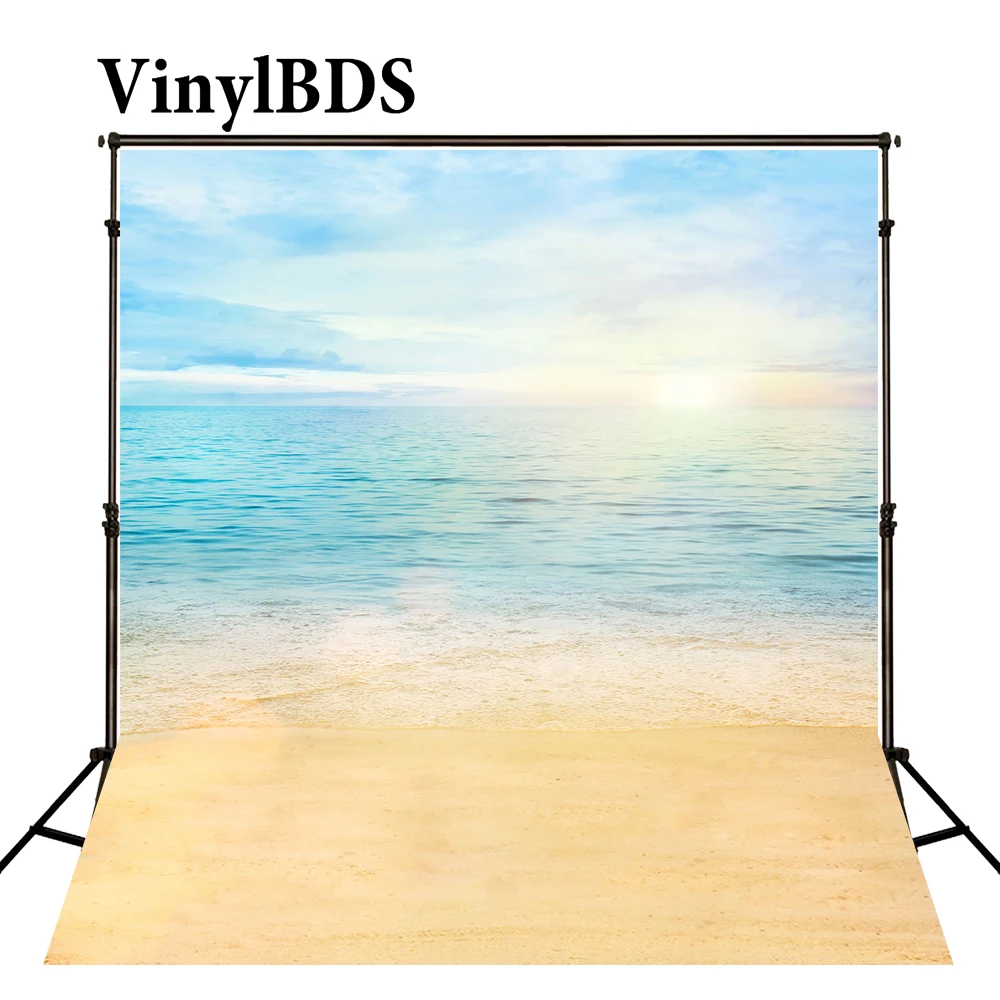 

VinylBDS 8x8ft летний фон для новорожденных море Солнечный свет фоны для фотосъемки детей пляжный фон для фотостудии