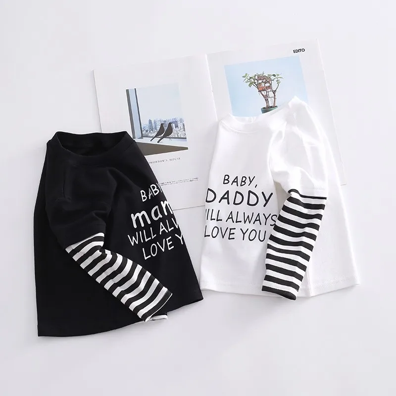

Cotton Kids Boys T-shirt Baby Girls Spring And Autumn Long-sleeved Bottoming Shirt 0-6 Years Old Children's Autumn Clothes