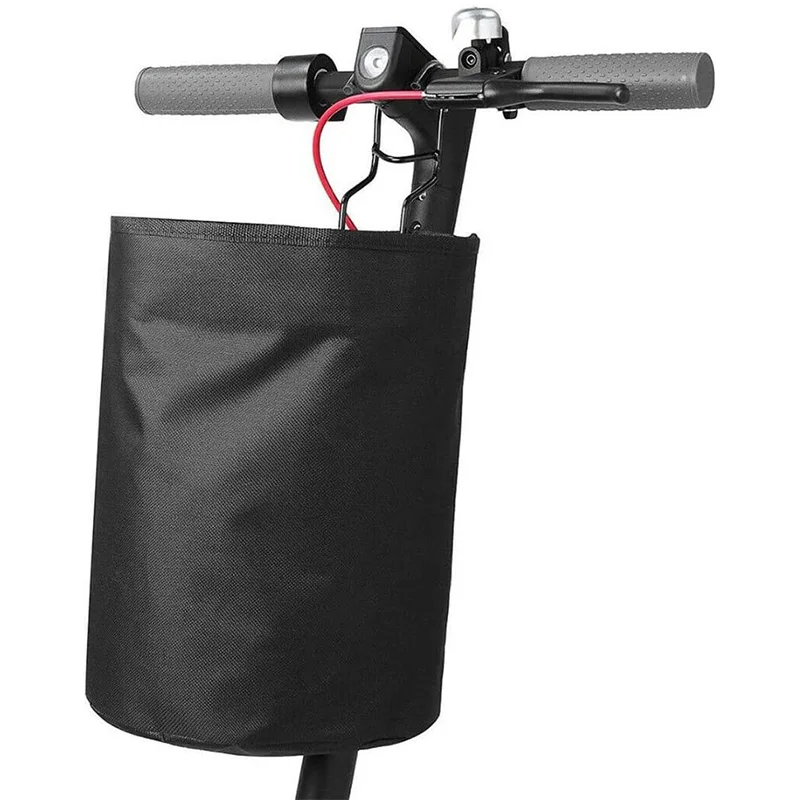 

1 Storage Space for Electric Scooter, Pocket on Front Handle of Scooter, Waterproof Oxford Black
