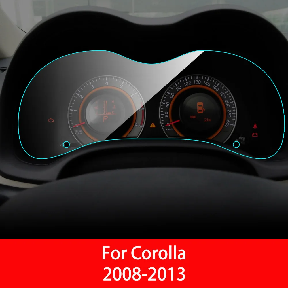 For Corolla 08-13 Автомобильная панель инструментов, Защитная пленка для Toyota Corolla Camry Rav4 C HR Cruiser, интерьерная защитная пленка из ТПУ, автомобильные аксессуары - Название цвета: For Corolla 08-13