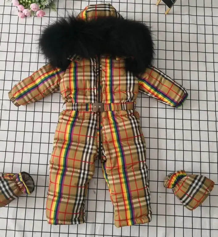 Комбинезон с натуральным мехом, коллекция года, зимняя куртка, детские куртки, детский комбинезон, зимний костюм, комбинезон для девочек, Пуховый комбинезон для мальчиков, лыжные костюмы, верхняя одежда