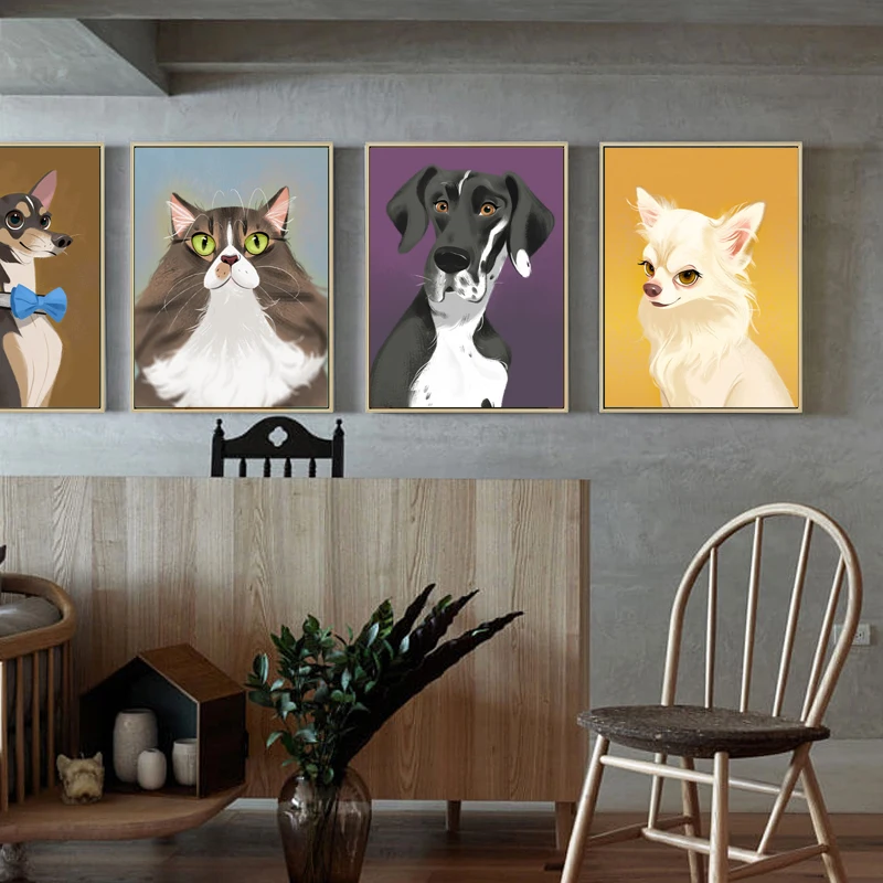 Современный светлый роскошный Милый Постер в скандинавском стиле с животными