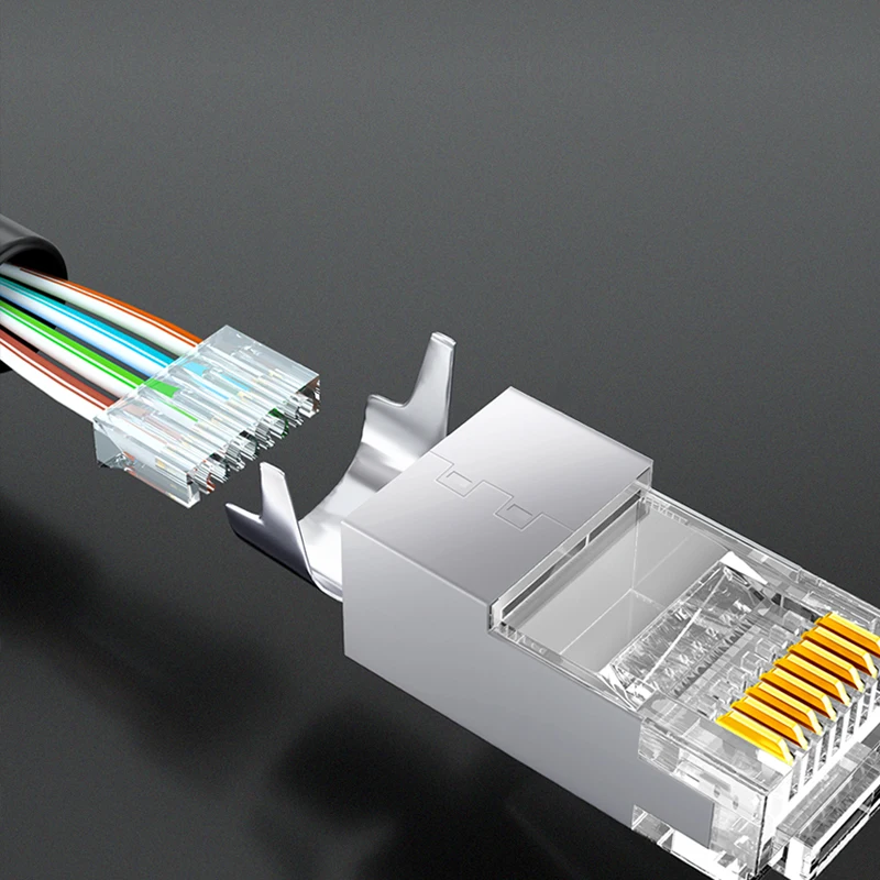 Модульный разъем RJ45 SAMZHE Cat6 8P8C штепсельная головка кабеля Lan 50 шт./30 шт./100 шт./100Psc Cat 6