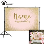 Фон Allenjoy С Днем Рождения вечерние розовый Золотой блестящий портрет на заказ Свадебный баннер для будущей мамы Фотофон