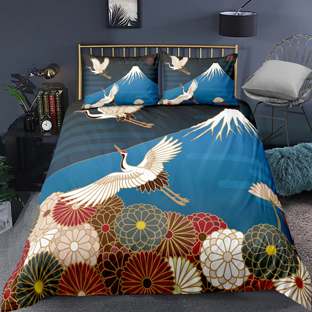 

Waves Mountain Sunrise Full Sizes Bed Sets King Size Comforter Cover Set Bedclothes Duvet Covers Microfiber Fabric Dropship