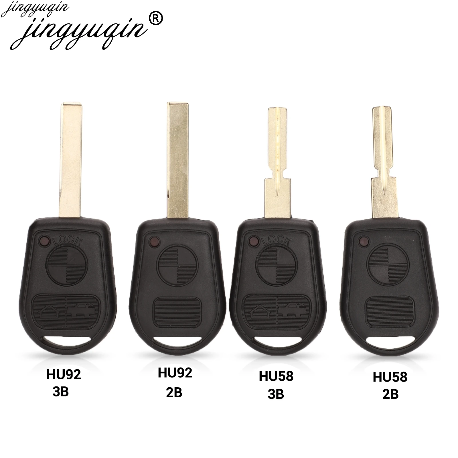 

Jingyuqin For BMW E31 E32 E34 E36 E38 E39 E46 Z3 Z4 Case Fob Uncut 2/3 Button Remote Key Fob