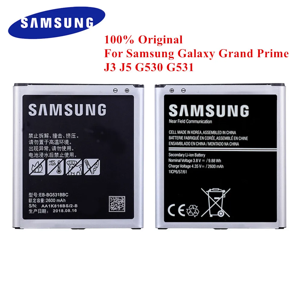 Батарея EB-BG531BBE для samsung Galaxy Grand Prime J3 J5 G530F G531F J500 J3 J320F SM-J320FN G5308W G532F