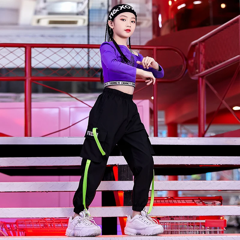 Танцевальная одежда с логотипом на заказ детский костюм Джаз-танец хип-хоп топы
