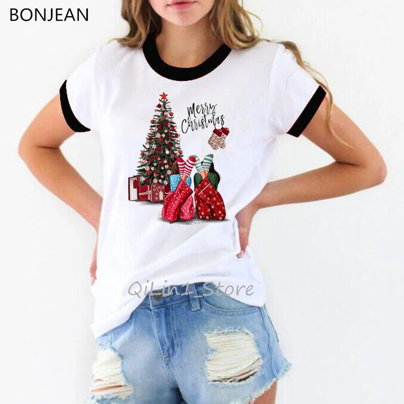 Женская футболка с надписью Merry Christmas 