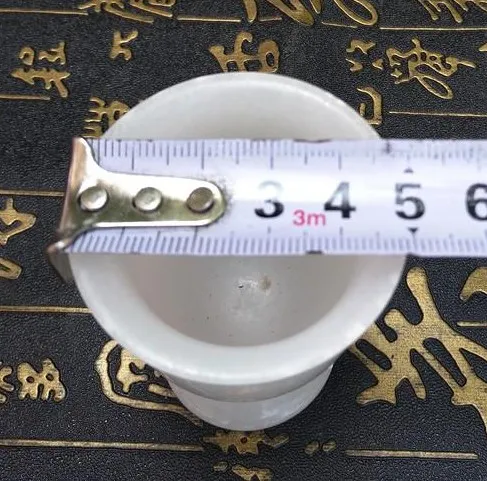 

China Handmade Jade Carving Natural White Jade Wine Cup A Pair