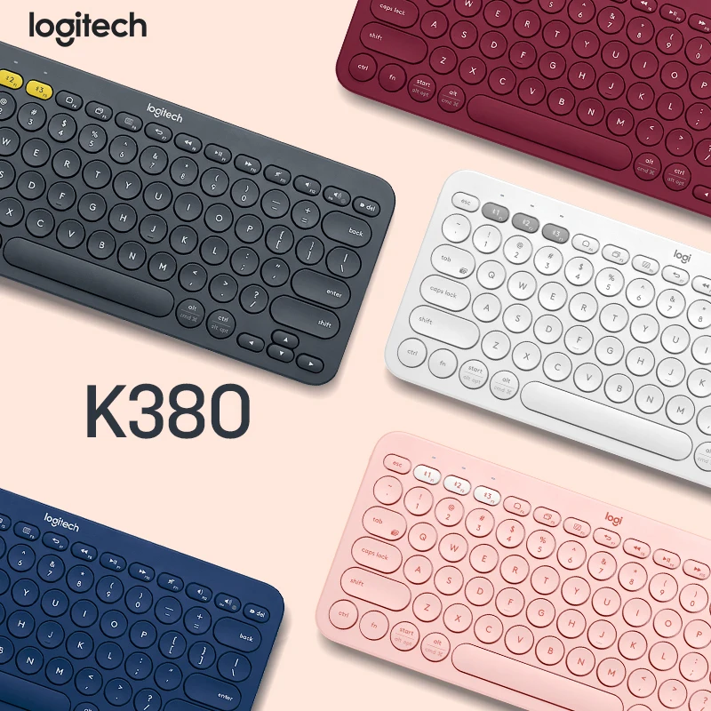 Оригинальная Беспроводная Bluetooth клавиатура Logitech K380 мышь M350 тихая цветная