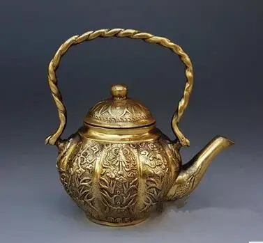 Поделки античный медный горшок тыква емкость для хранения fukurokuju украшение дома