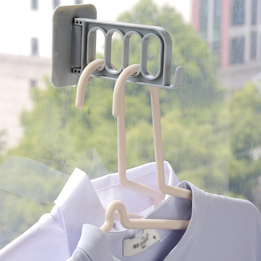 Настенная вешалка для одежды с 4 отверстиями сушилка самостоятельный держатель
