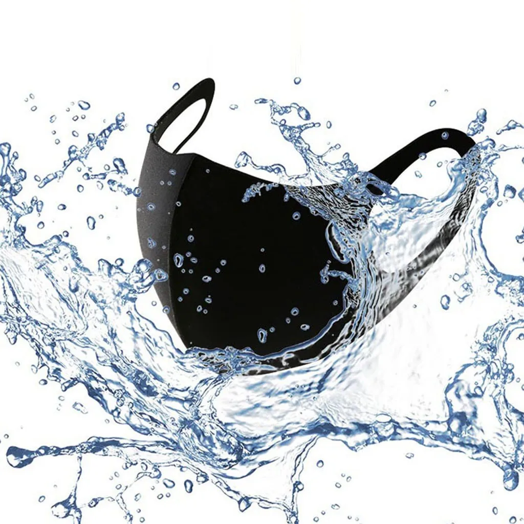 Маска для лица черная хлопковая однотонная 25 шт. | Безопасность и защита