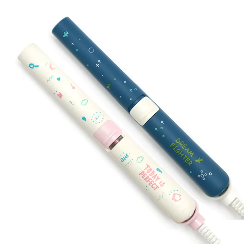 Мини выпрямитель утюжок для завивки волос бороды расческа щипцы щетка|Утюжки