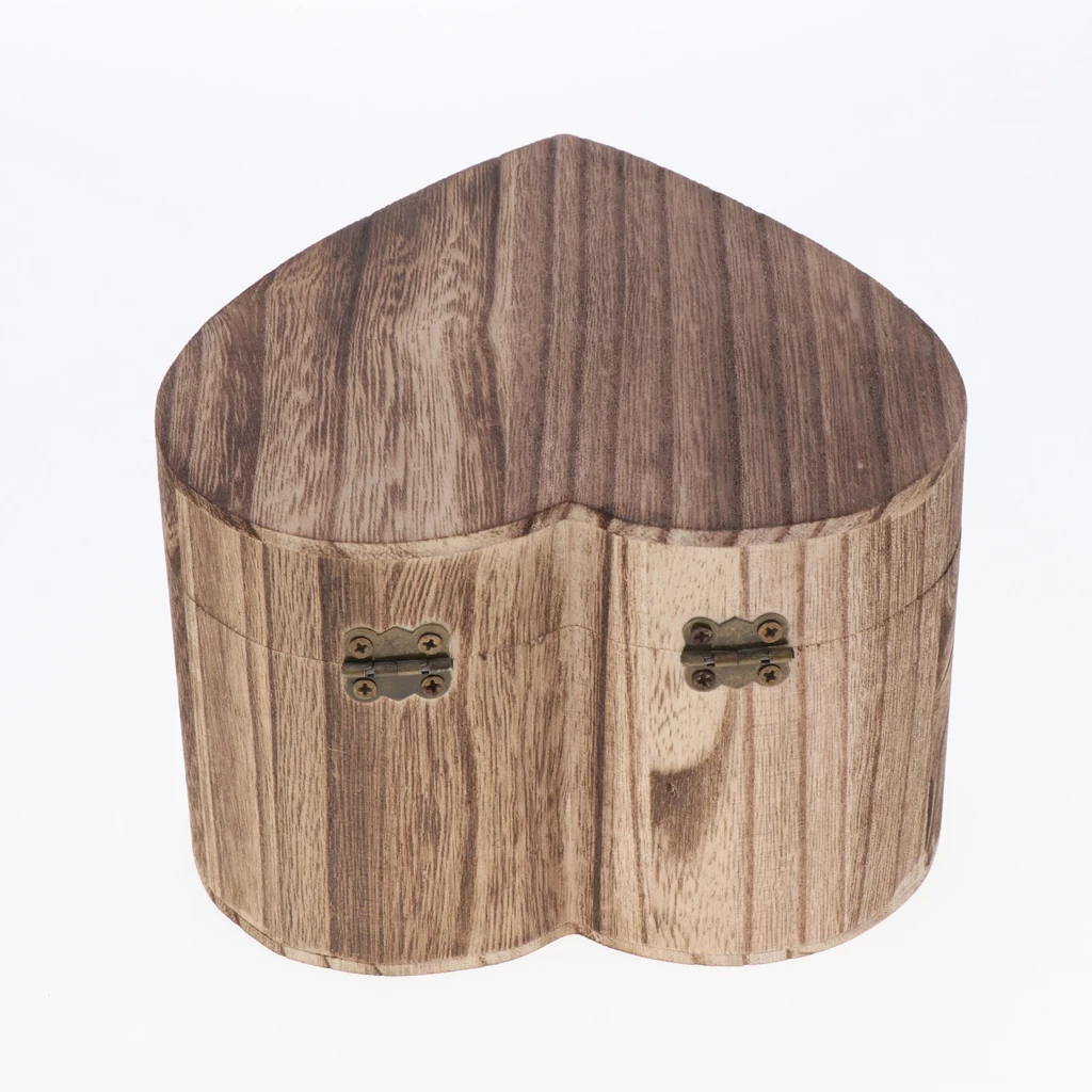 

Vintage Design Heart Shaped Wood Storage Box for Necklaces Bracelets Earrings