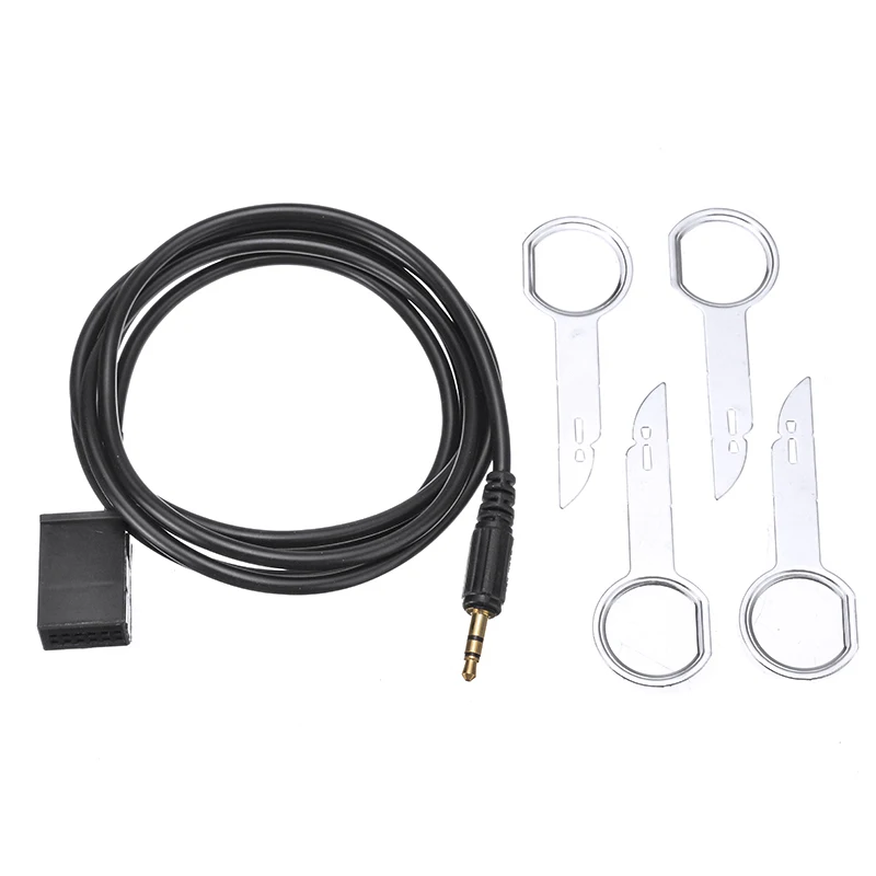 

Для Ford Focus 6000CD автомобиль радио Музыкальный плеер AUX in Мужской 3,5 мм аудиоразъем MP3 входной кабель адаптера с ключи для удаления