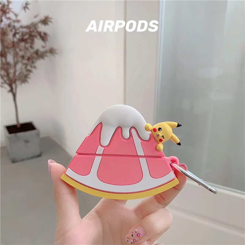 

Creativity Cartoon Grapefruit ice Cream Silicone Cases for Apple Airpods Pro Protective Bluetooth Wireless Earphone Cover