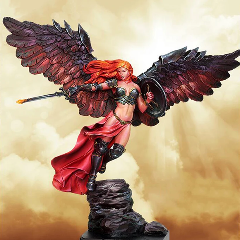 

1/24 ancient warrior woman with wing Resin figure Model kits Miniature gk Unassembly Unpainted