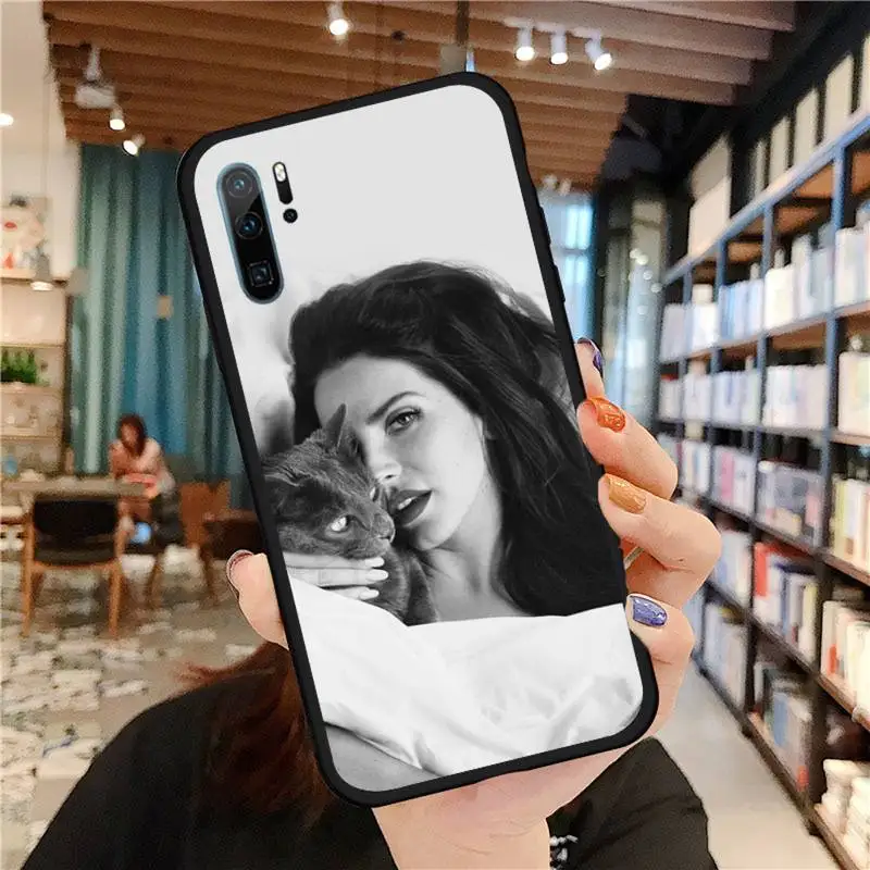 

lana del rey singer sexy girl Phone Case For Huawei honor Mate P 9 10 20 30 40 Pro 10i 7 8 a x Lite nova 5t Soft silicone funda