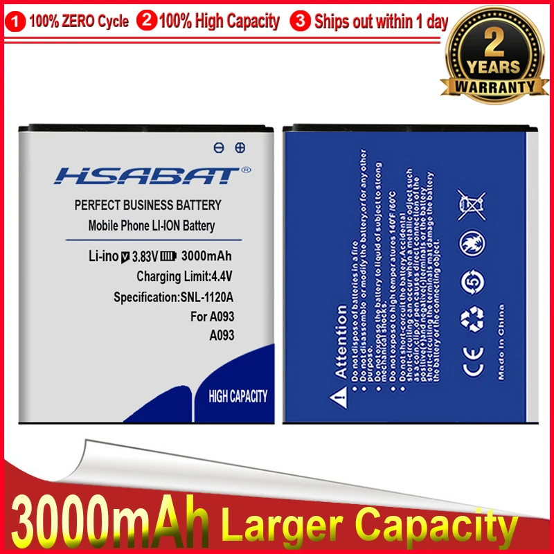 Высококачественный аккумулятор HSABAT 3000 мАч для Micromax A093 в наличии|battery for micromax|battery