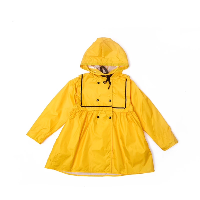 

Solid Princess Doll Fashion Cute Baby Student Children's Raincoat Girl Poncho