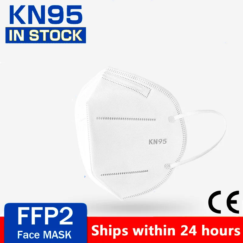 Защитная маска для лица KN95 маски CE mascarilla фильтрация рта дышащие 95% от
