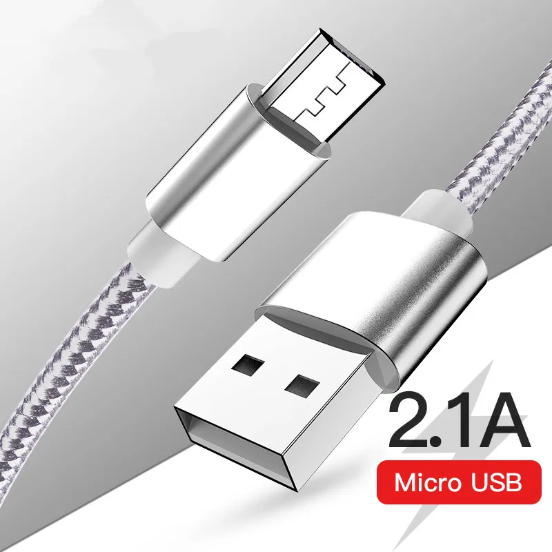 Нейлоновый Micro USB кабель для быстрой зарядки и синхронизации данных Huawei P Smart 2019 Y9 Y6