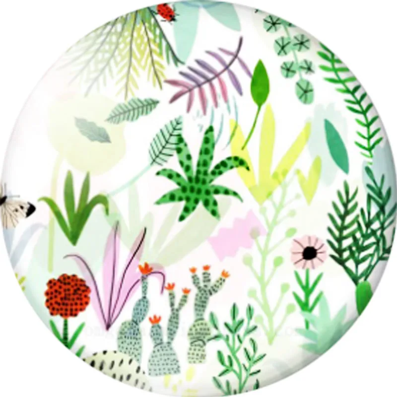 Акварельные картины с цветами Смешанные 8 мм 10 12 // 20 мм/25 круглые фото стеклянные