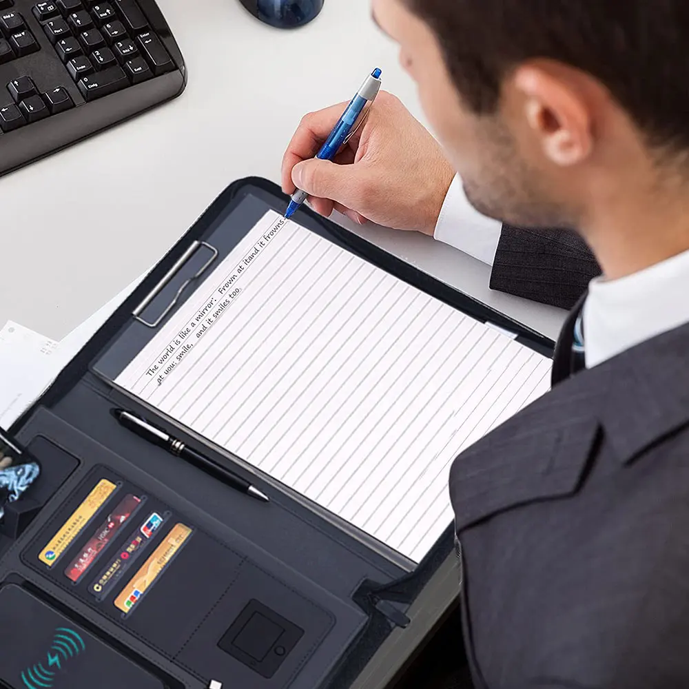 Папка-портфель A4 с беспроводной зарядкой многофункциональный деловой