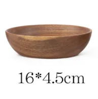 16x4.5 CM Мастер Звезда китайский лак твердый деревянный салатник миска сервировочная посуда для детей кухонное блюдо для дома - Цвет: 16x4.5 CM