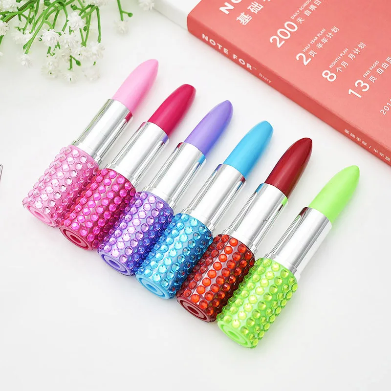 

Hot Selling Creative Blue Lipstick Ballpoint Pen For Student School Office Novelty Item Stationery Gift School Supplies