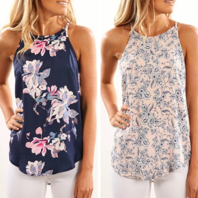 Майка без рукавов с принтом бретелек винтажная женская футболка летняя стильная