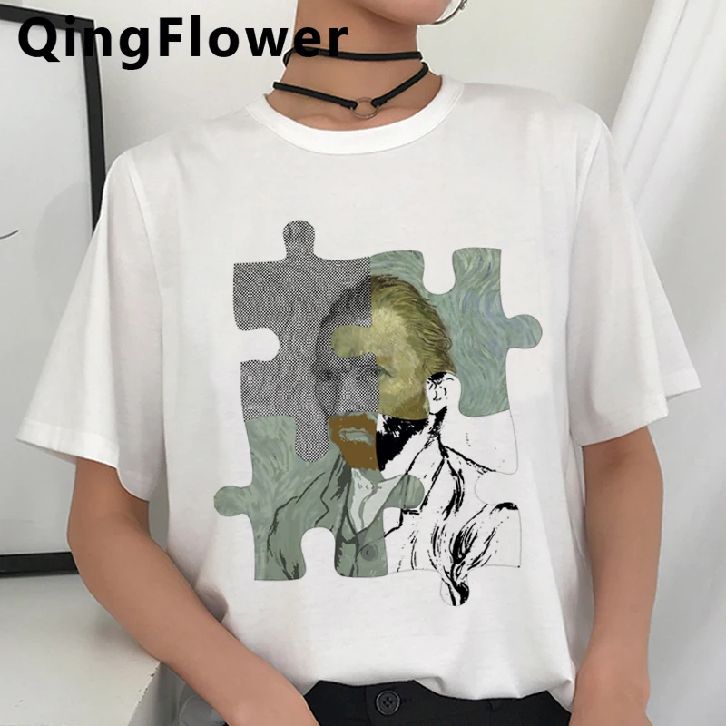 

Van Gogh Aesthetic tshirt clothes female casual print harajuku clothes white t shirt