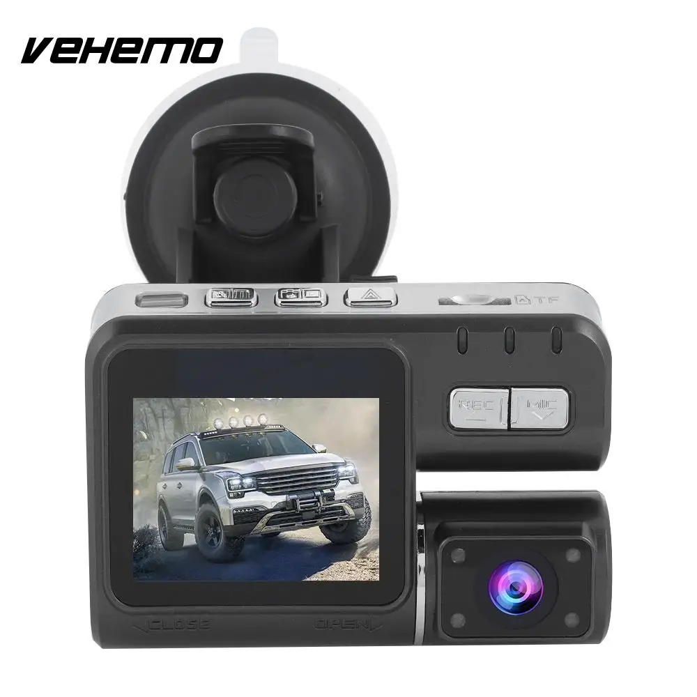

Portable Dash Cam Driving Recorder Loop Recording Durable Car Camera for Front and Rear 2Inch Night Vision for 1080P HD