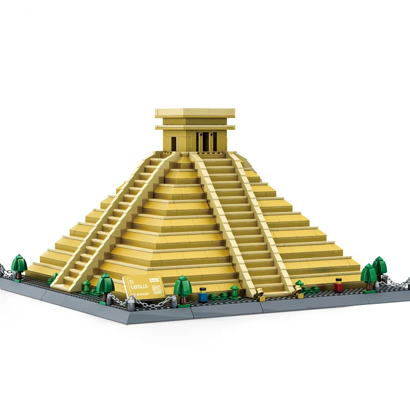 Пирамида Мексиканская Майский пирамида 1340 шт. всемирно известные строительные