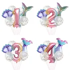 Воздушные шары русалка, серебряные, воздушный шар 