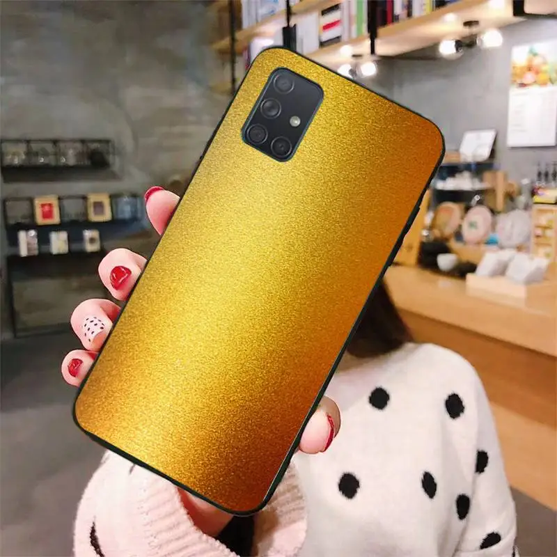 Yellow Gold Phone Case For Samsung Galaxy S6 S7 Edge Plus S8 S9 S20Plus S20ULTRA S10lite 2020 S10 | Мобильные телефоны и