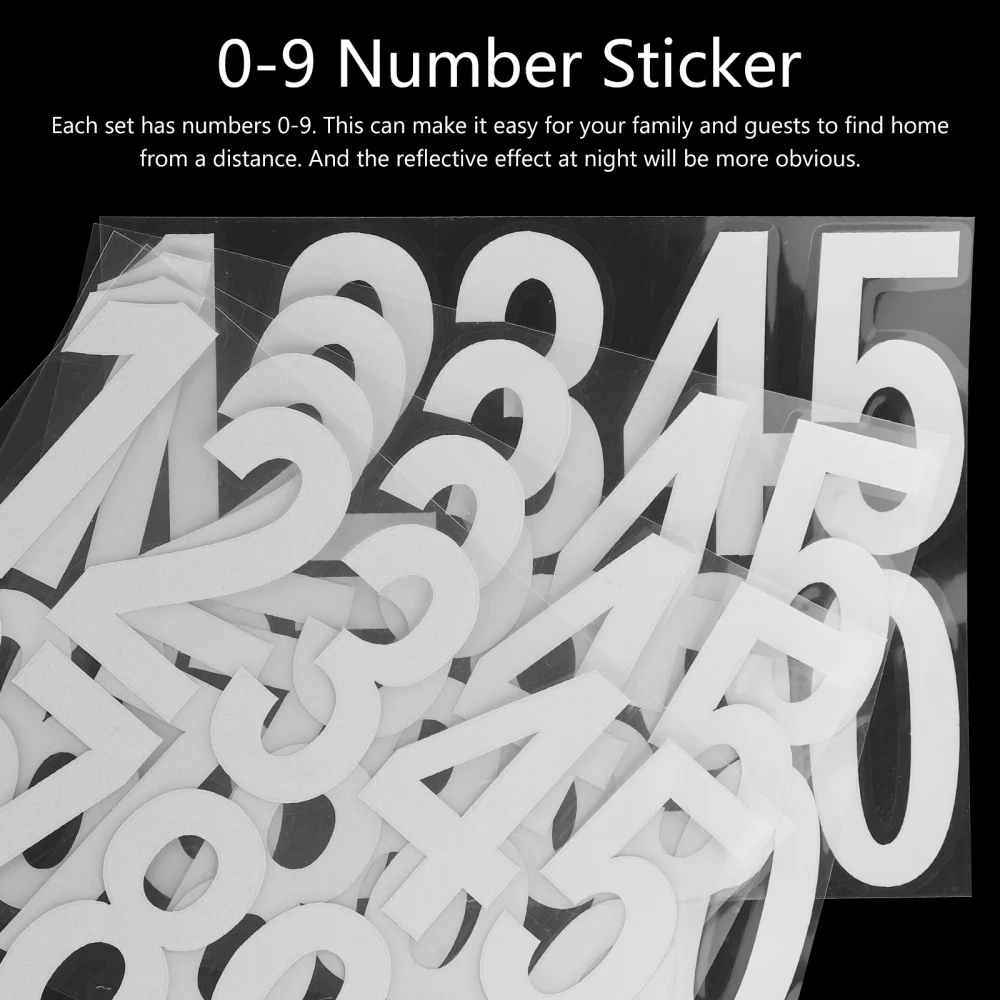 4 набора светоотражающие наклейки с цифрами для почтового ящика|Канцелярские